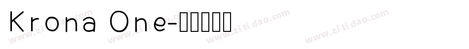 Krona One字体转换